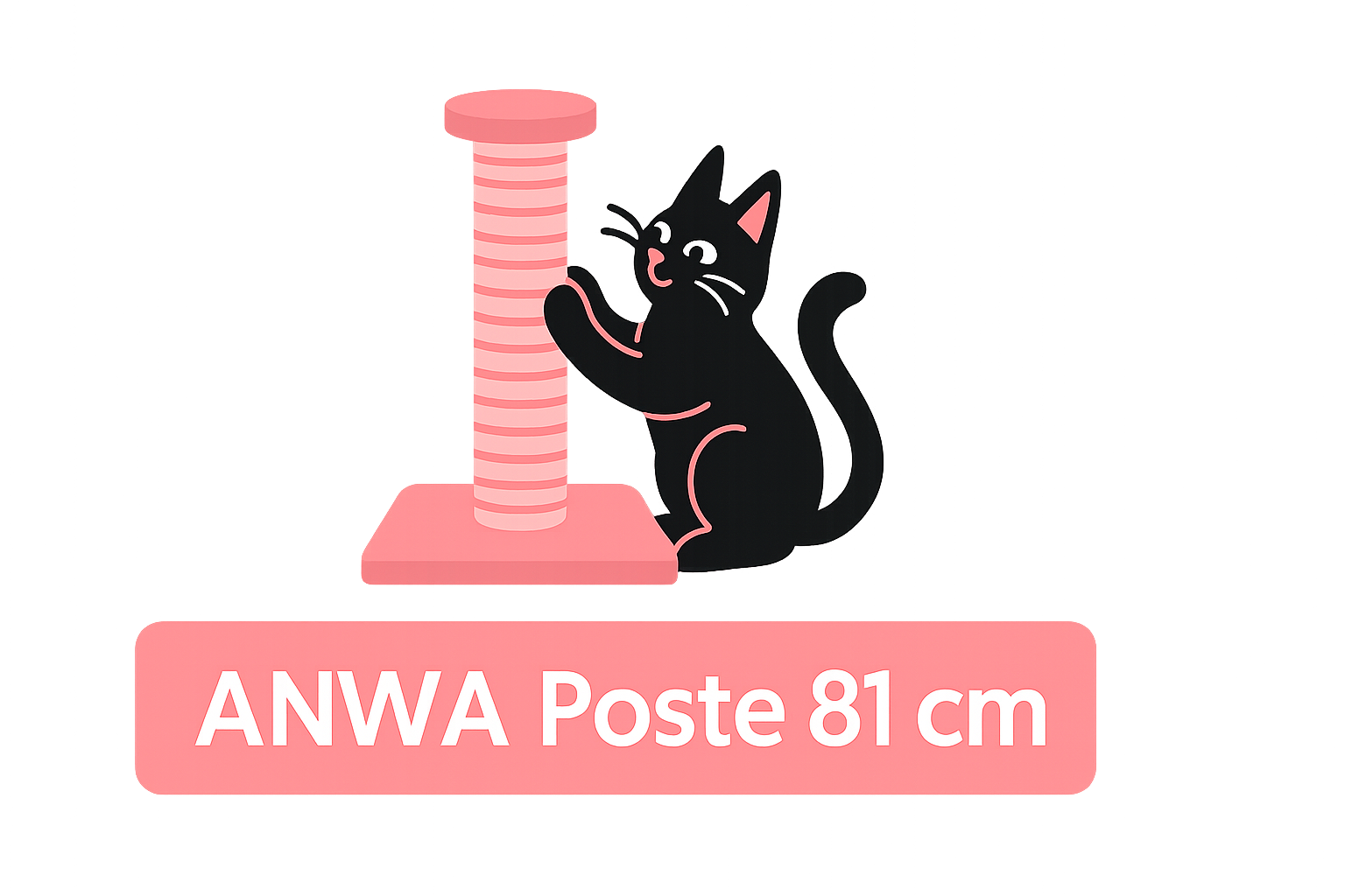 ANWA Poste rascador 81 cm (ilustración ONIVO)