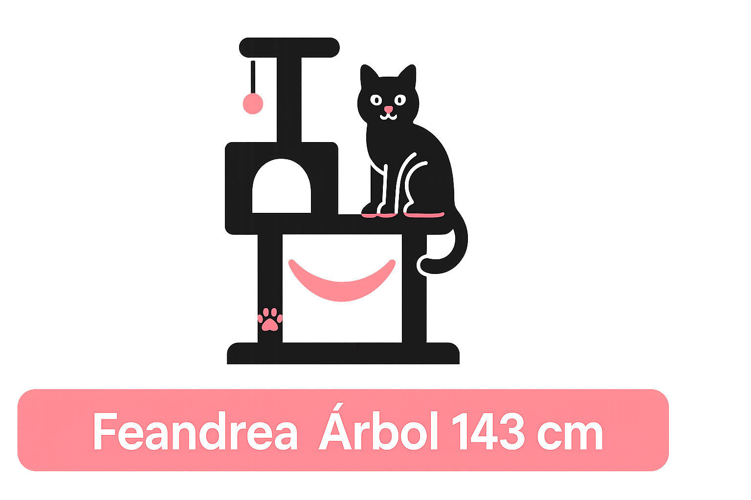 Feandrea Árbol para gatos 143 cm (ilustración ONIVO)